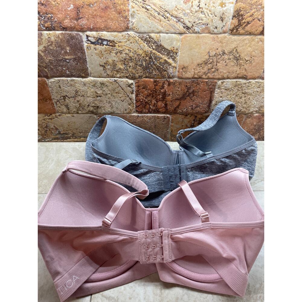 Nautica Intimates Bras Lot of 2 40DD Padded T-Shirt Pink Gray Soft Underwire - Picture 4 of 12